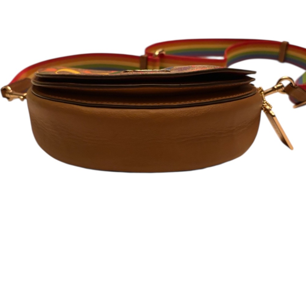 Coach C4098 Signature Canvas Ellen Rainbow Pride Multicolor Crossbody Purse Bag - Picture 7 of 13